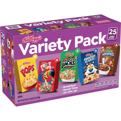 Kellogg's Cereal Mini Boxes, Variety Pack, 25 ct