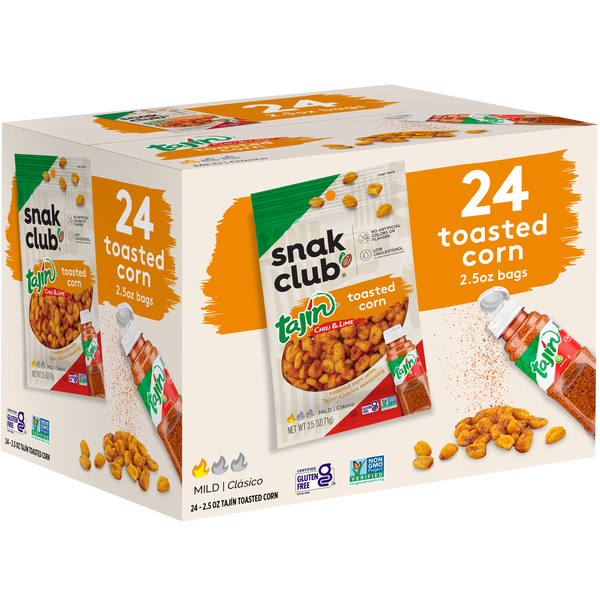 Snak Club Toasted Corn, Tajin Chile & Lime, 2.5 oz, 24 ct