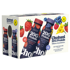 Chobani Complete Lowfat Greek Yogurt Drink, Variety Pack, 10 fl oz, 8 ct