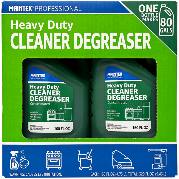 Maintex Professional Cleaner Degreaser, Heavy Duty, Concentrated, 160 fl oz, 2 ct