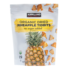 Kirkland Signature Organic Dried Pineapple Tidbits, 26 oz