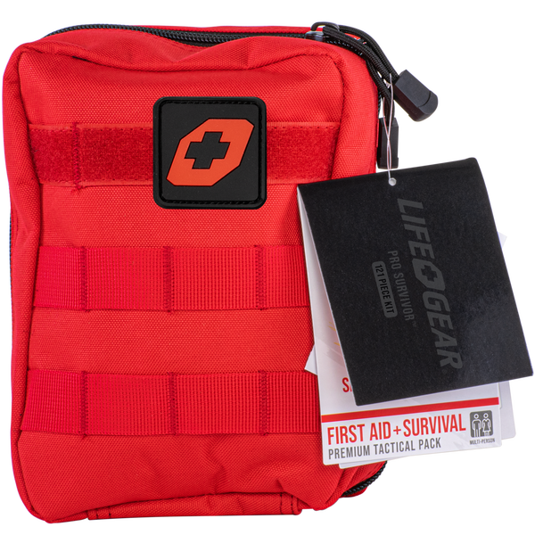 Life+Gear First Aid + Survival Kit Premium Tactical Pack, 121 pc