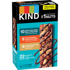 KIND Nut Bar, Variety Pack, 1.4 oz, 22 ct