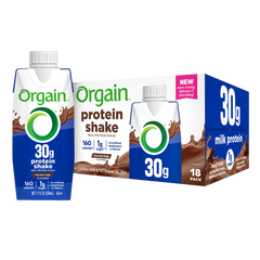 Orgain 30g Protein Shake, Chocolate Fudge, 11 fl oz, 18 ct