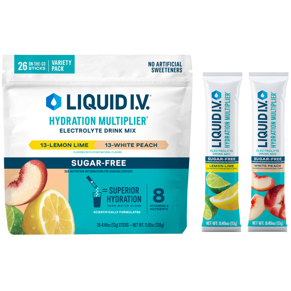 Liquid I.V. Hydration Multiplier Electrolyte Drink Mix, Sugar Free, Variety Pack, 0.45 oz, 26 ct