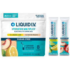 Liquid I.V. Hydration Multiplier Electrolyte Drink Mix, Sugar Free, Variety Pack, 0.45 oz, 26 ct