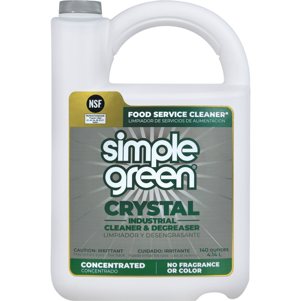 Simple Green Crystal NSF Industrial Cleaner and Degreaser, Concentrated, 140 fl oz