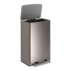 Kohler Rectangular Step Trash Can, 47 L, Stainless Steel