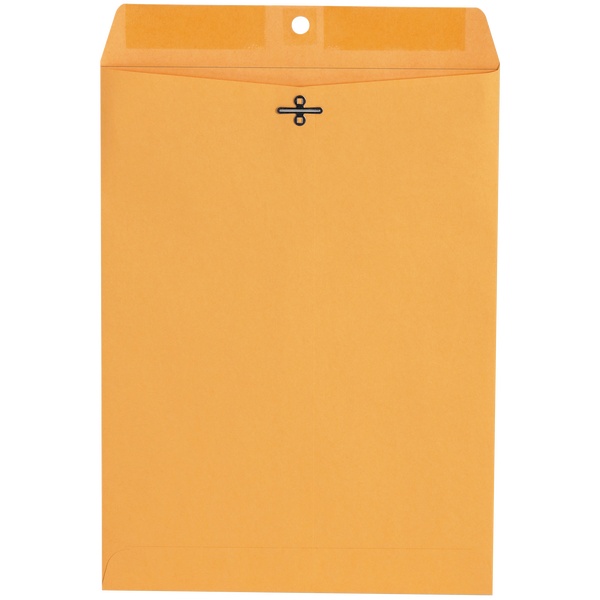 Universal Clasp Envelope, 9” x 12”, Brown Kraft, 100 ct