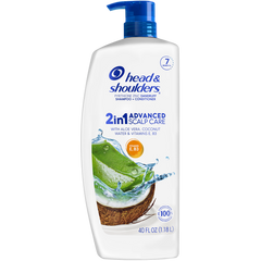 Head & Shoulders 2-in-1 Dandruff Shampoo and Conditioner Advanced Scalp Care with Aloe Vera, Coconut Water & Vitamins, 40 fl oz