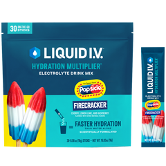 Liquid I.V. Hydration Multiplier Electrolyte Drink Mix, Popsicle Firecracker, 0.56 oz, 30 ct