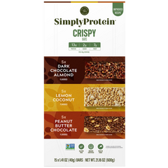 SimplyProtein Crispy Bars, Variety Pack, 1.41 oz, 15 ct