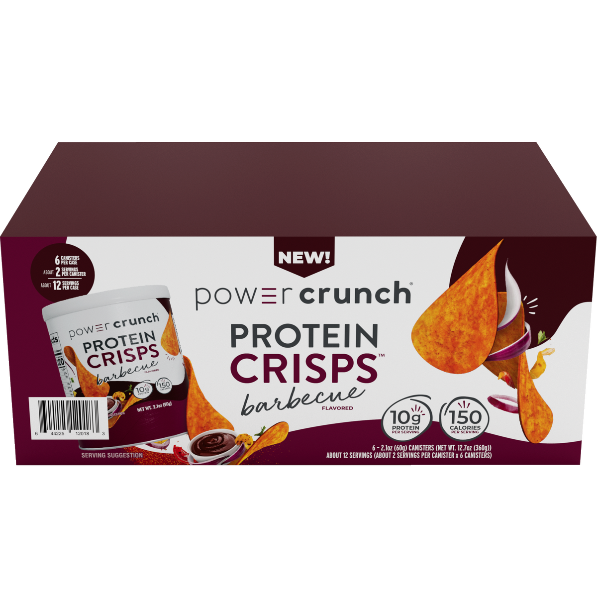 Power Crunch Protein Crisps, Barbecue, 2.1 oz, 6 ct