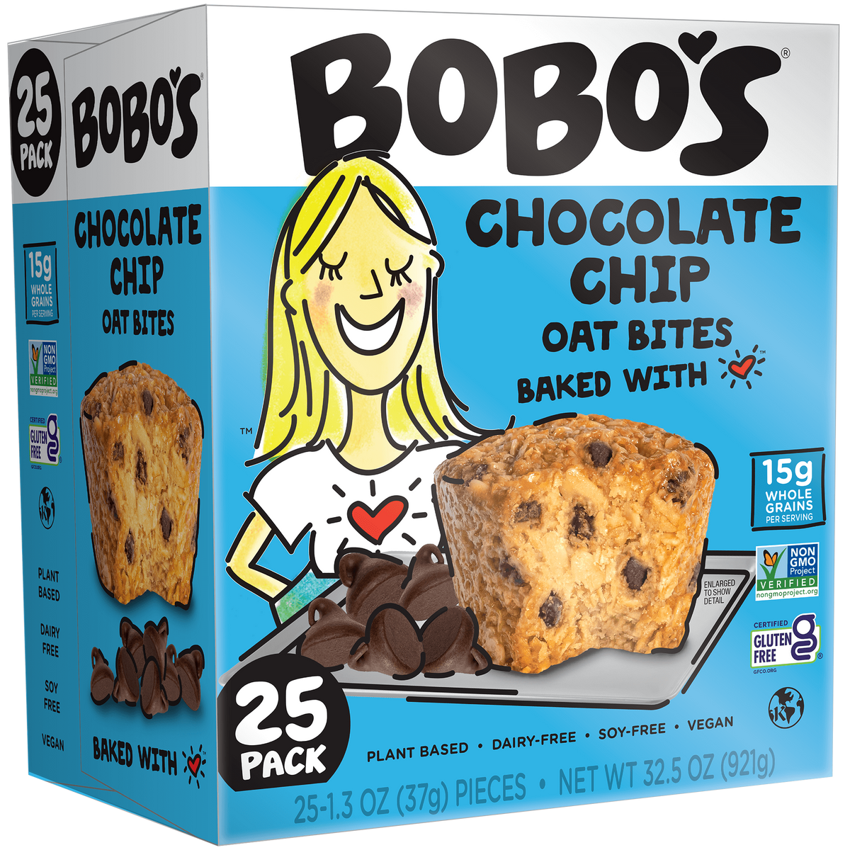 Bobo’s Oat Bites, Chocolate Chip, 1.3 oz, 25 ct