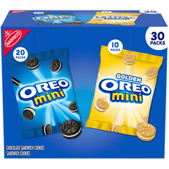 OREO Mini Sandwich Cookies, Variety Pack, 1.48 oz, 30 ct