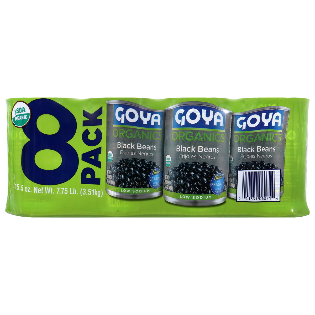 Goya Organic Black Beans, 15.5 oz, 8 ct