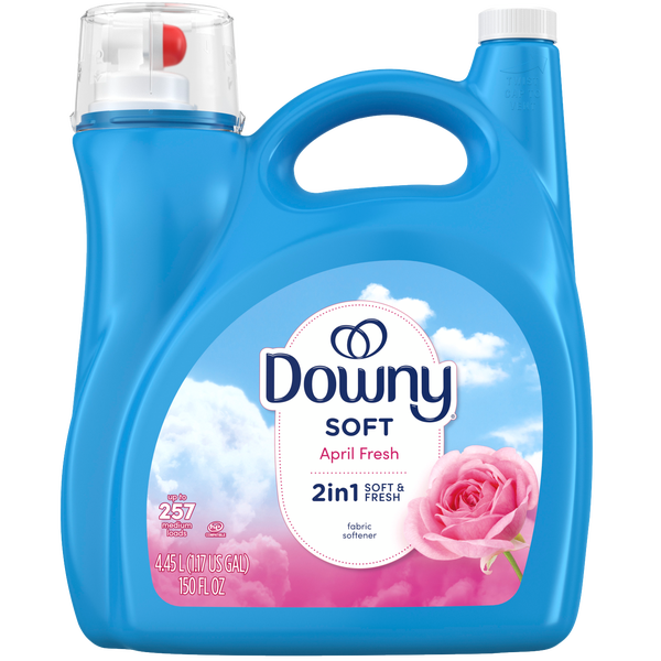 Downy Soft 2 in 1 Liquid Fabric Softener, HE Compatible, April Fresh, 150 fl oz