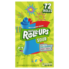 Fruit Roll-Ups Sour, Variety Pack, 0.5 oz, 72 ct