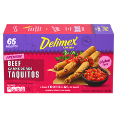 Delimex Premium Beef Taquitos, 65 ct