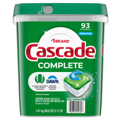 Cascade Complete Actionpacs, Fresh Scent, 93 ct