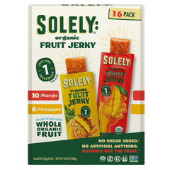 Solely Organic Fruit Jerky, Variety Pack, 0.8 oz, 16 ct