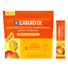 Liquid I.V. Hydration Multiplier Electrolyte Drink Mix, Mango Passion Fruit, 0.56 oz, 26 ct