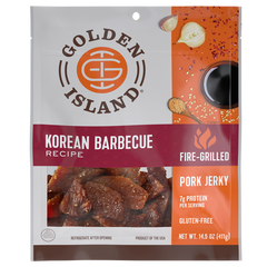 Golden Island Pork Jerky Pieces, Korean Barbecue, 14.5 oz