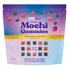 Tropical Fields Mochi Gummies, Mixed Berry, 1.76 oz, 16 ct