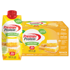 Premier Protein Shake, 30g Protein, Limited Edition Lemon Bar, 11 fl oz, 18 ct