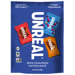 UNREAL Dark Chocolate Snacks, Variety Pack, 15.4 oz