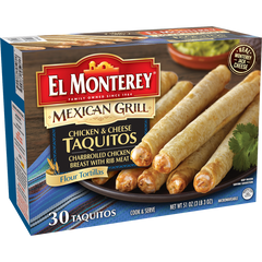 El Monterey Mexican Grill Taquitos, Chicken & Cheese, 51 oz, 30 ct