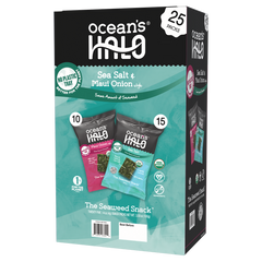 Ocean's Halo Organic Seaweed Snack, Maui Onion & Sea Salt, 0.14 oz, 25 ct