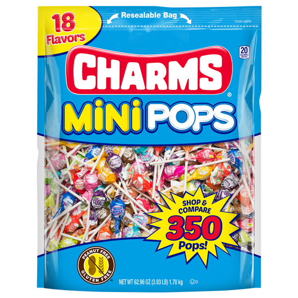 Charms Mini Pops, Assorted Flavors, 350 ct