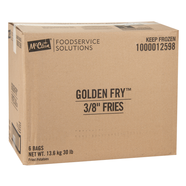 McCain Golden Fry 3/8" Straight Cut French Fries, 5 lbs, 6 ct