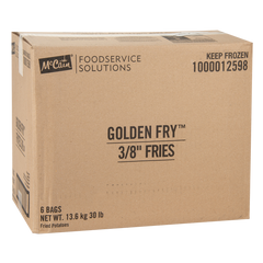 McCain Golden Fry 3/8" Straight Cut French Fries, 5 lbs, 6 ct