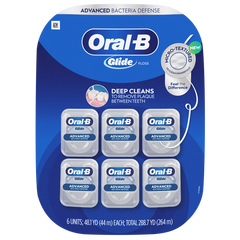 Oral-B Glide Floss, Advanced Bacterial Defense, 6 ct