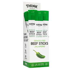 Think Jerky Grass-Fed Beef Sticks, Jalapeno, 1 oz, 20 ct