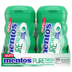 Mentos Pure Fresh Sugar Free Gum, Spearmint, 50 Pieces, 4 ct