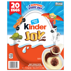 KINDER JOY Eggs, Treat + Toy, 0.7 oz, 20 ct