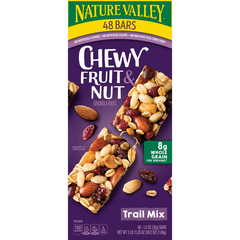 Nature Valley Fruit & Nut Chewy Granola Bars, Trail Mix, 1.2 oz, 48 ct