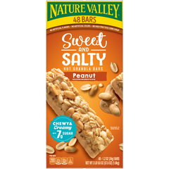 Nature Valley Sweet & Salty Granola Bars, Peanut, 1.2 oz, 48 ct