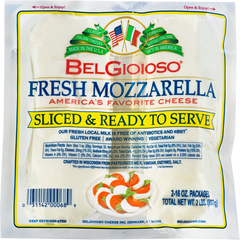 BelGioioso Fresh Mozzarella Cheese Slices, 16 oz, 2 ct