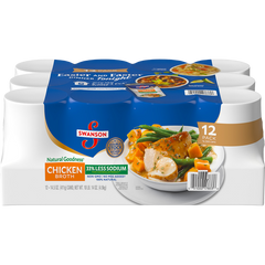 Swanson Natural Goodness Chicken Broth, Less Sodium, 14.5 oz, 12 ct