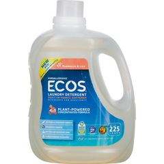 ECOS Liquid Laundry Detergent, Hypoallergenic, HE Compatible, Magnolia and Lily Scent, 225 fl oz