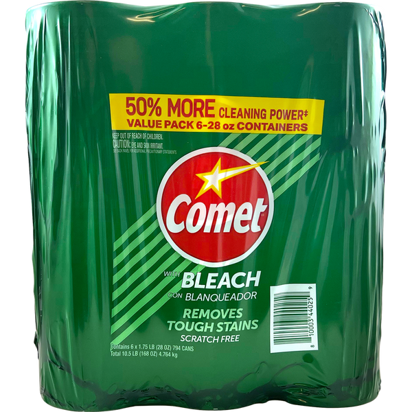 Comet Disinfectant Cleanser with Bleach, 28 oz, 6 ct