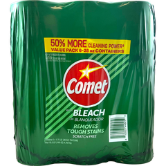 Comet Disinfectant Cleanser with Bleach, 28 oz, 6 ct