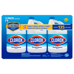 Clorox Performance Bleach with CloroMax, Concentrated, 121 fl oz, 3 ct