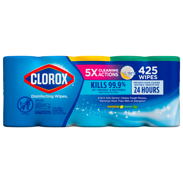 Clorox Disinfecting Wipes, Variety Pack, 425 Wipes