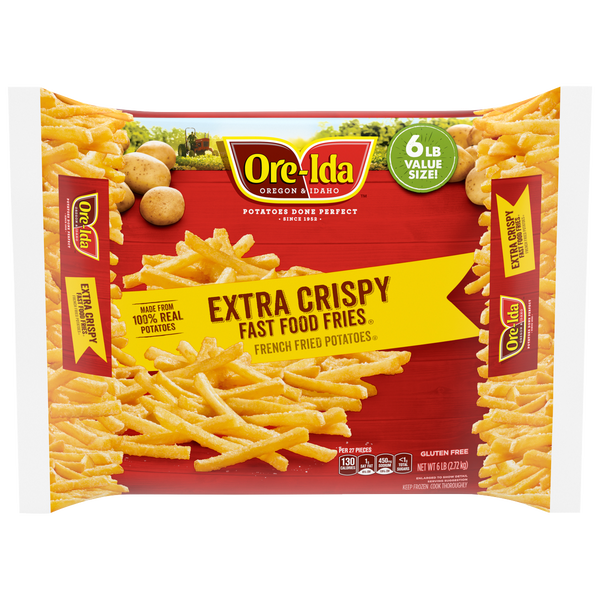 Ore-Ida Fast Food French Fries, Extra Crispy, 6 lbs