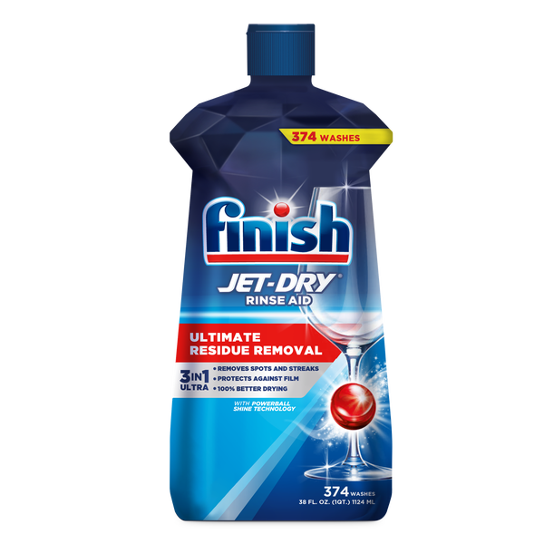 Finish Jet-Dry Ultimate Residue Removal Rinse Aid, 38 fl oz